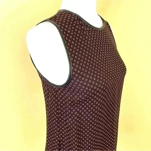 Theory Black & Black 100% Silk w/ Lambs Accent Sleeveless Tank Blouse Size P/TP - Picture 2 of 14